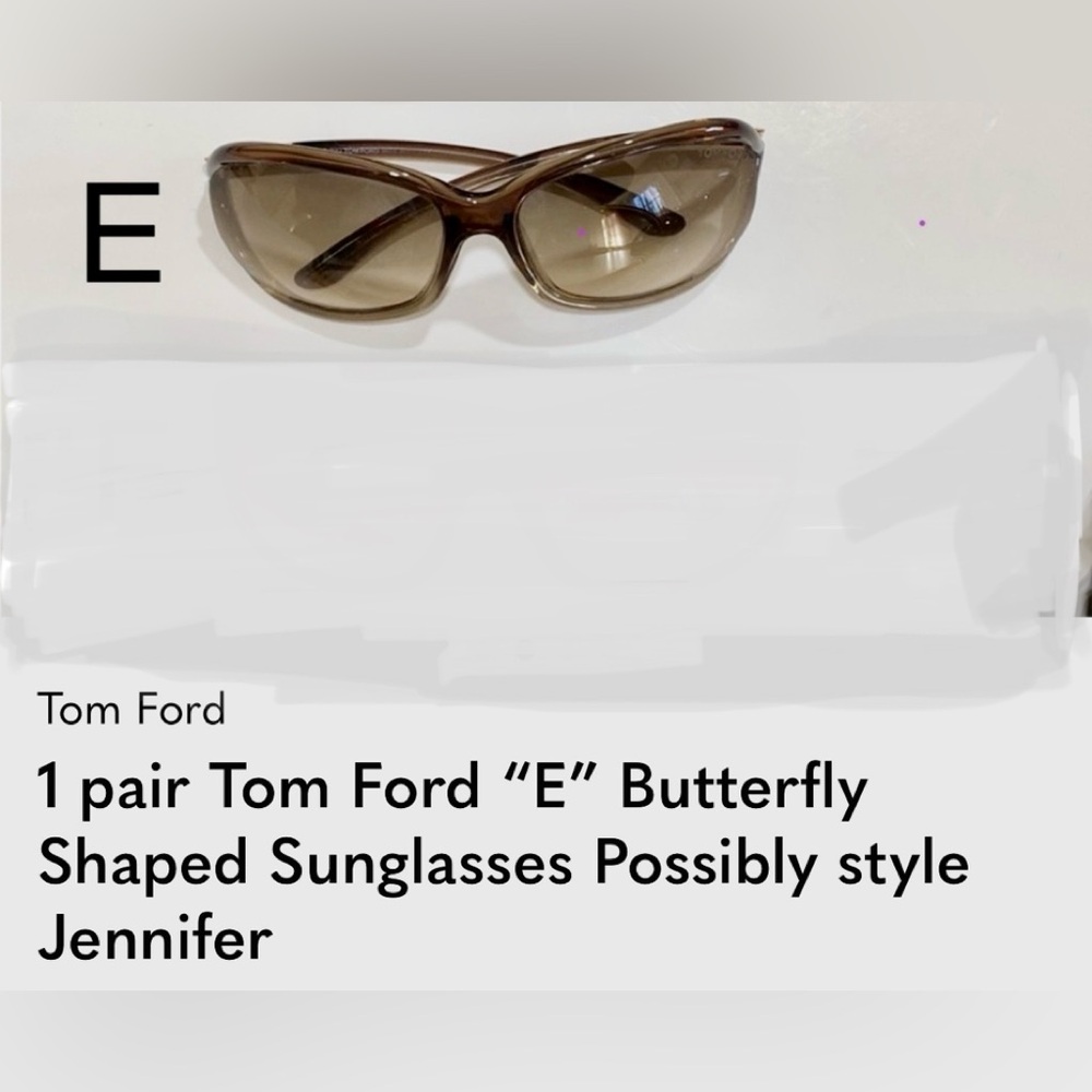 1 pair Tom Ford “E” Butterfly Shaped Sunglasses Possibly style Jennifer